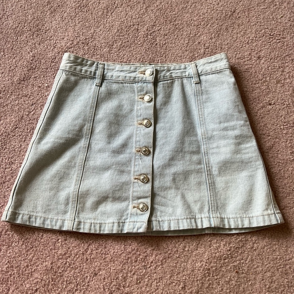Forever 21 Light Wash Jean Skirt